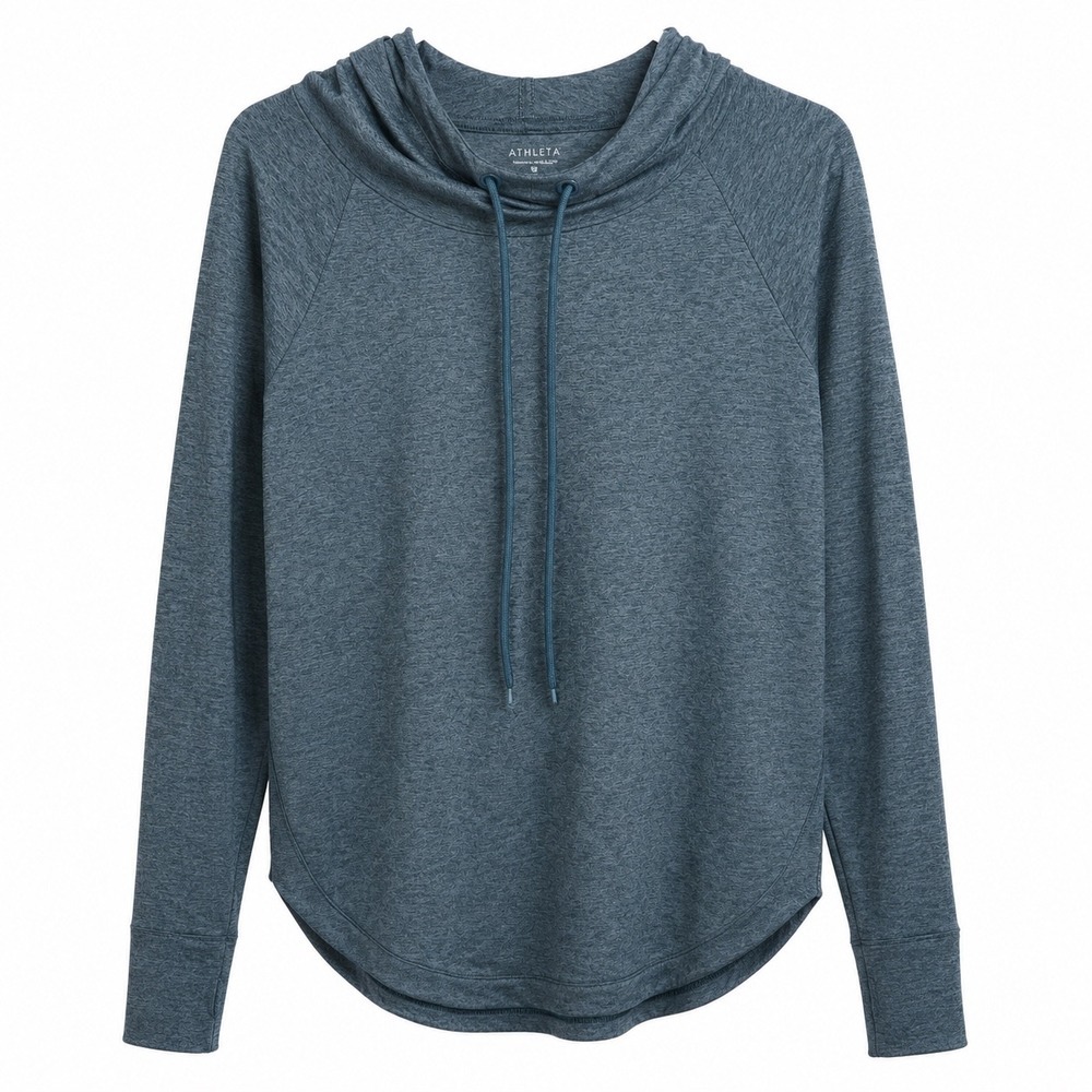 Athleta Hoodie XXS Teal Pullover Lightweight Active Yoga Athleisure Top